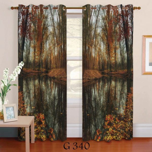 پرده چاپی طرح جنگل G340