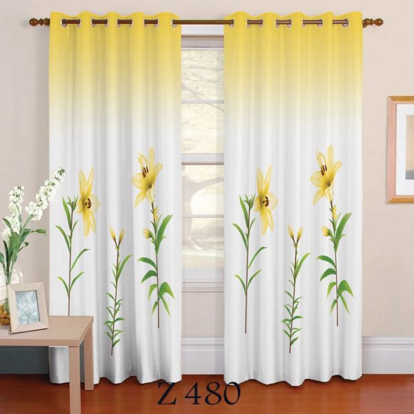 پرده چاپی طرح گل Z480