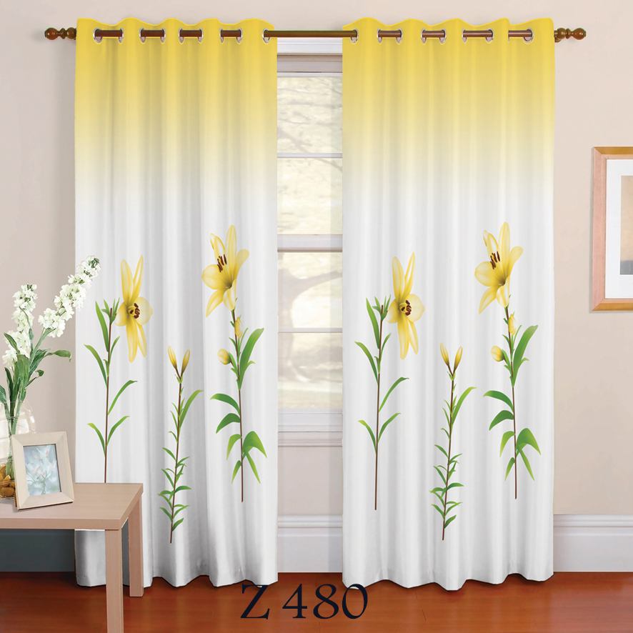 پرده چاپی طرح گل Z480