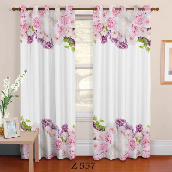 پرده چاپی طرح گل Z557