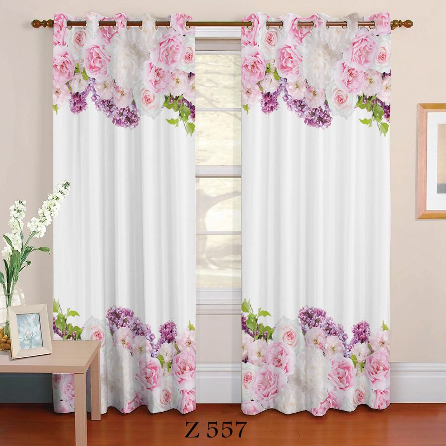 پرده چاپی طرح گل Z557