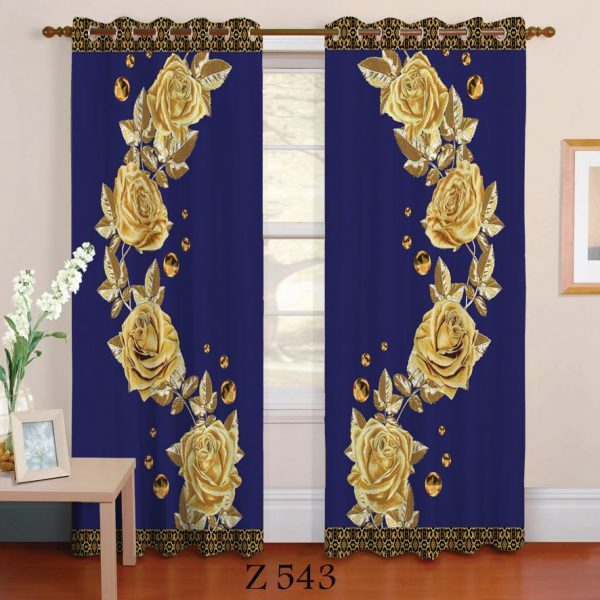 پرده چاپی طرح گل Z543