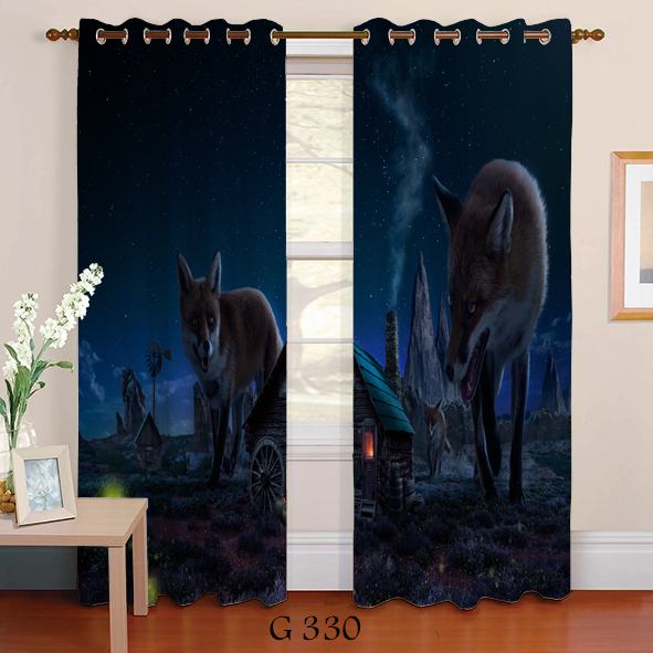 پرده چاپی طرح روباه G330