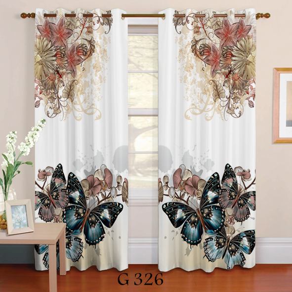 پرده چاپی طرح گل G326