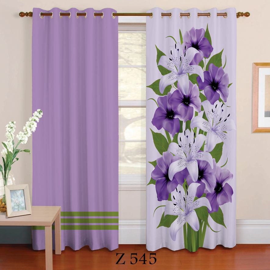 پرده چاپی طرح گل Z545
