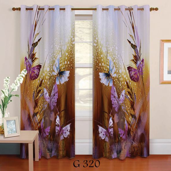 پرده چاپی طرح پروانه G320