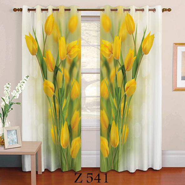 پرده چاپی طرح گل Z321