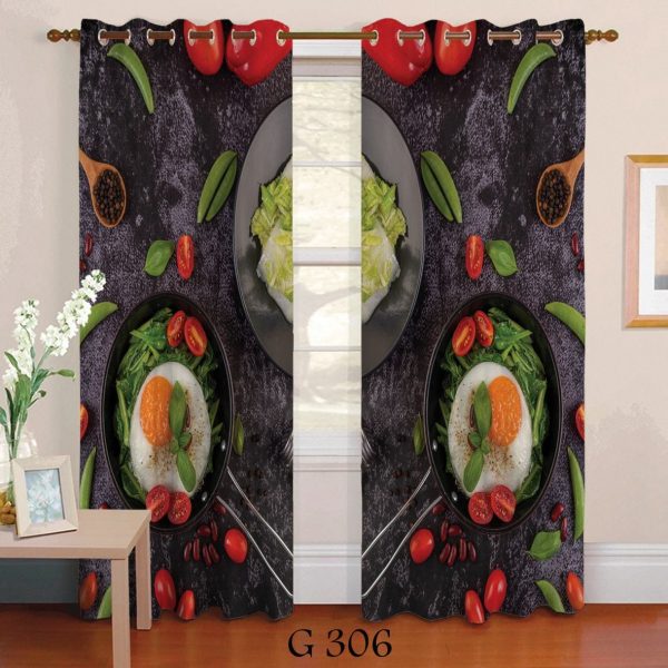 پرده چاپی طرح غذا G306