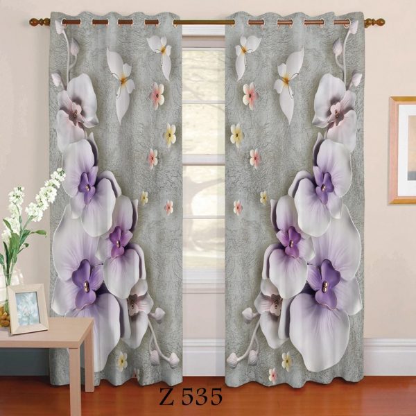 پرده چاپی طرح گل Z535