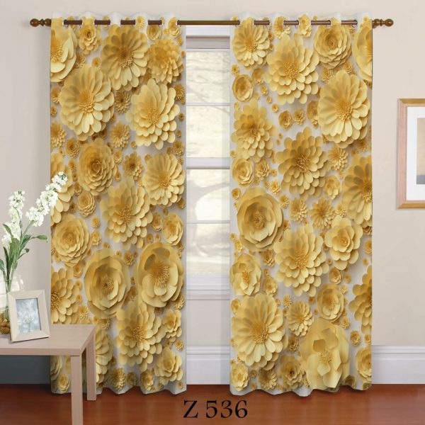پرده چاپی طرح گل Z536