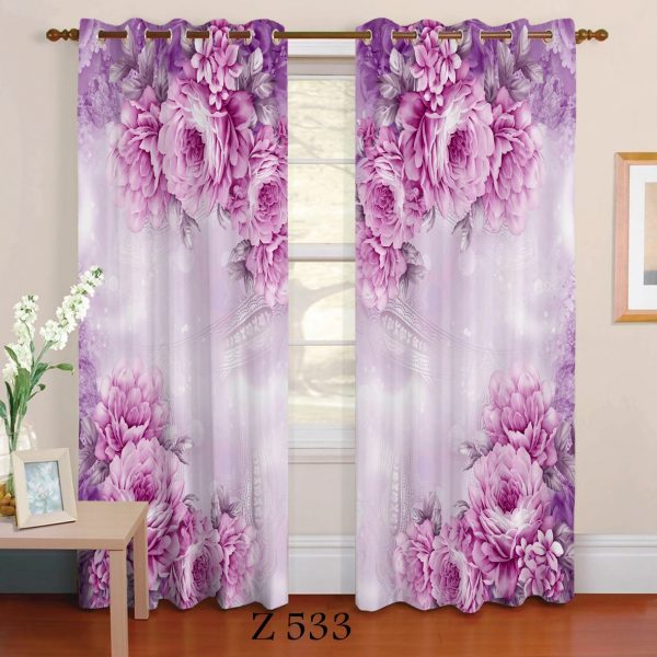 پرده چاپی طرح گل Z533