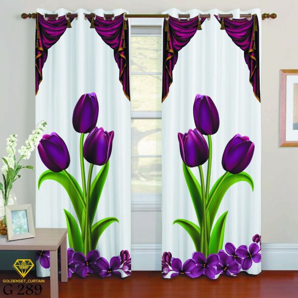 پرده چاپی طرح گل G289