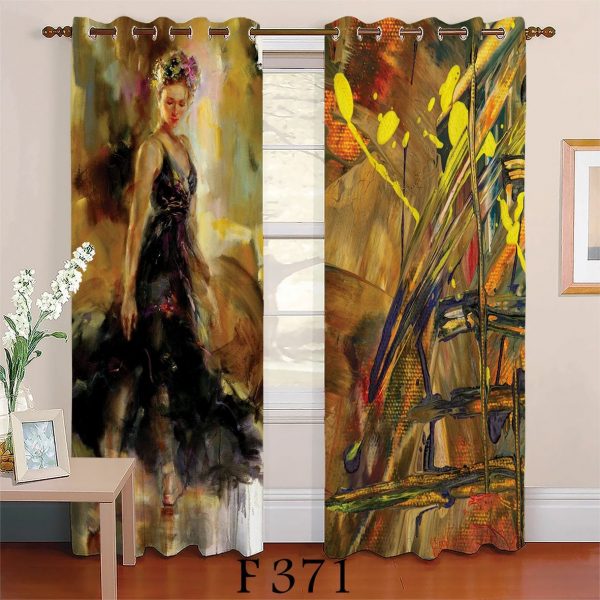 پرده چاپی طرح دختر F371