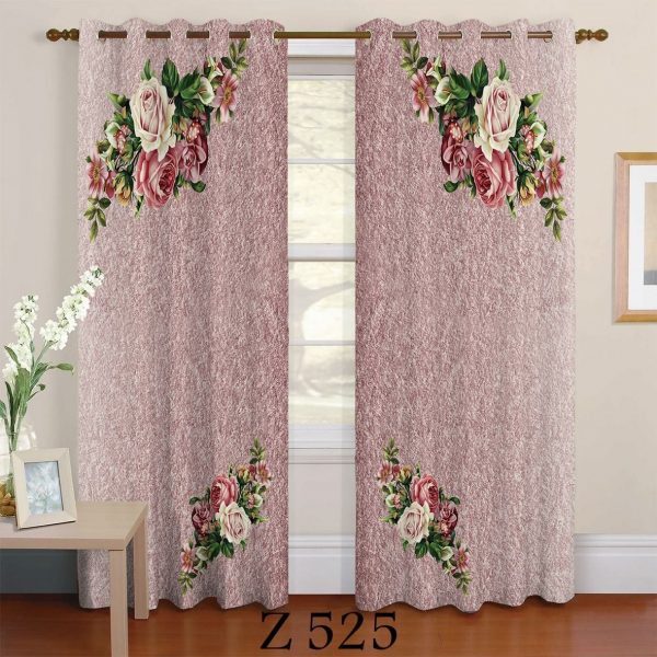 پرده چاپی طرح گل Z525