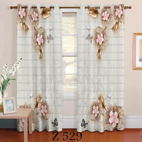 پرده چاپی طرح گل Z529