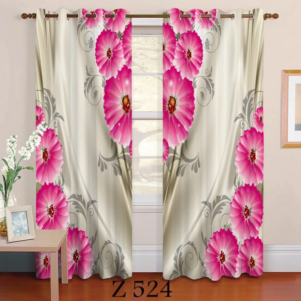 پرده چاپی طرح گل Z524