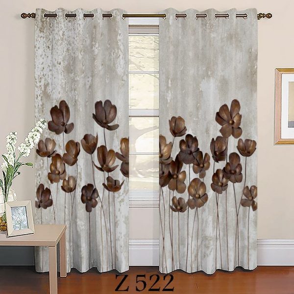 پرده چاپی طرح گل Z522