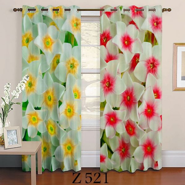 پرده چاپی طرح گل Z521