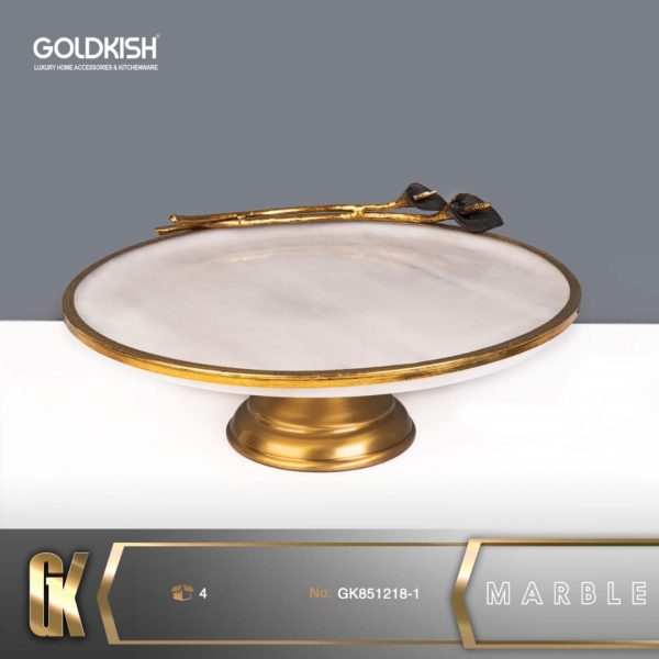 ظروف STONE شيريني خوري پايه دار سفيد GK851218-1