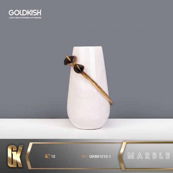 ظروف STONE گلدان خمره‌اي سفيد GK851212-1