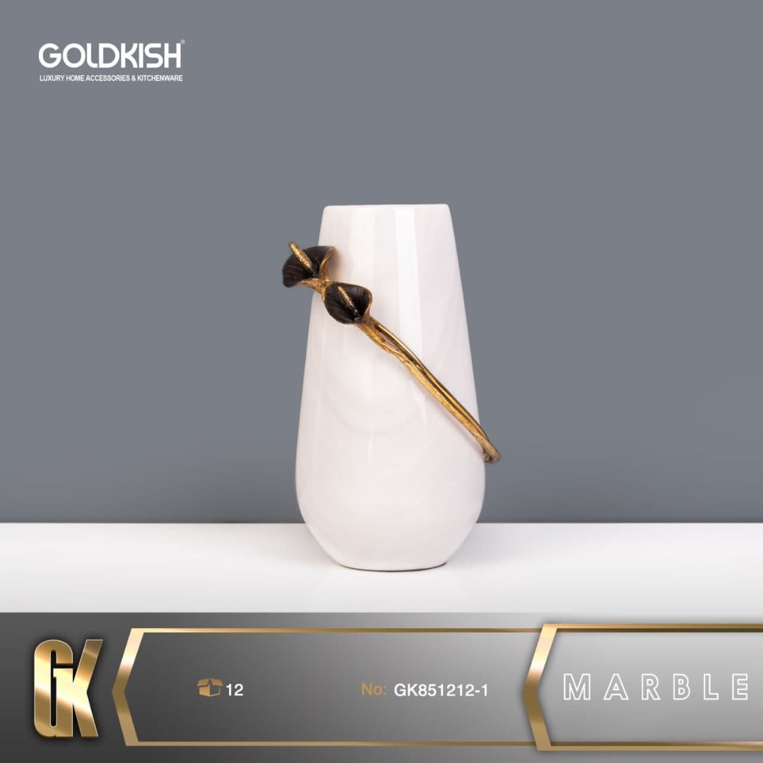 ظروف STONE گلدان خمره‌اي سفيد GK851212-1