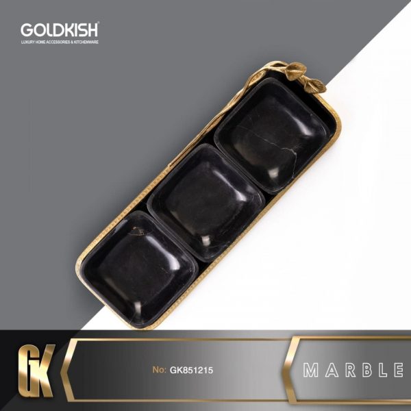 ظروف STONE اردو خوري سه تيكه مربع مشكي GK851215