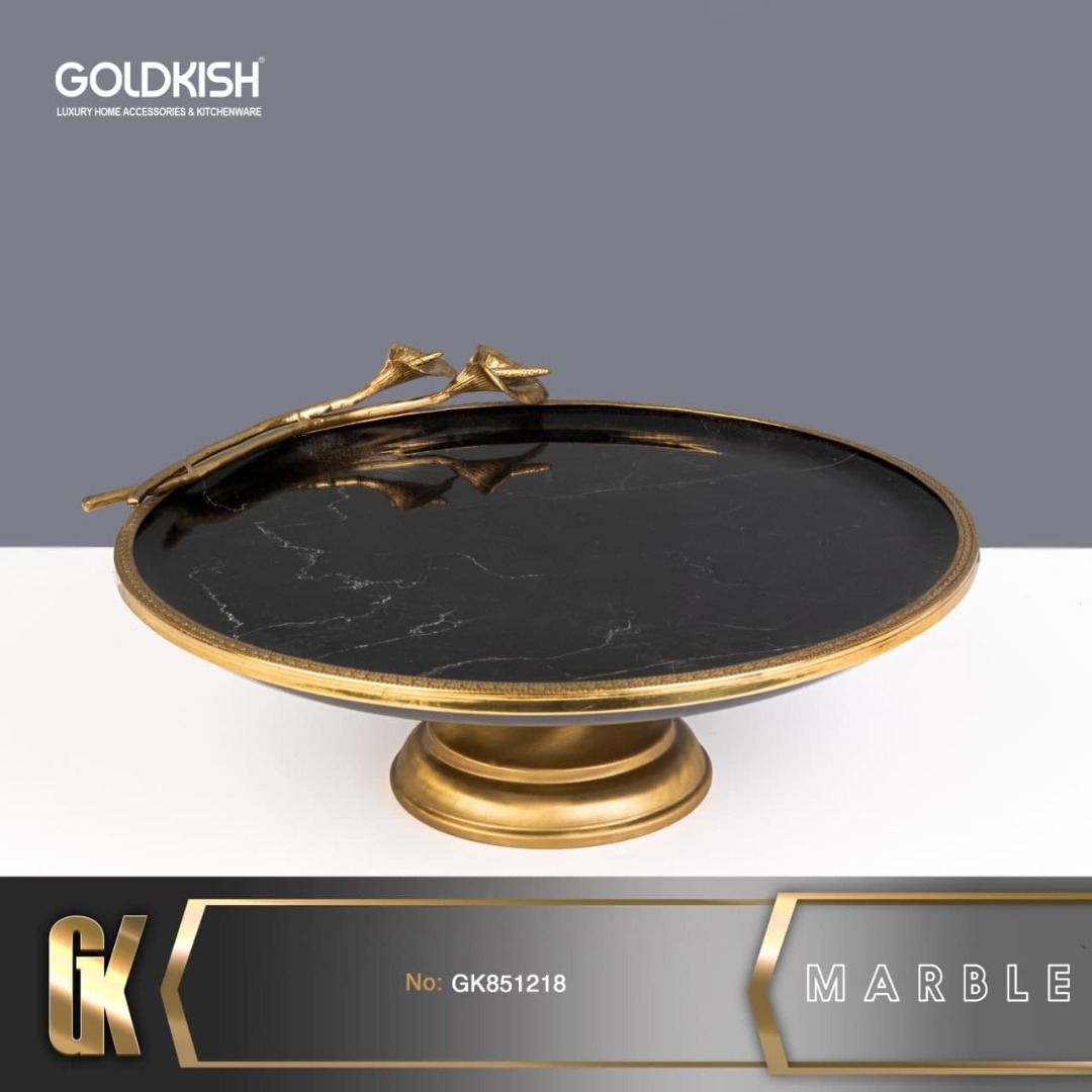 ظروف STONE شيريني خوري پايه دار مشكي GK851218