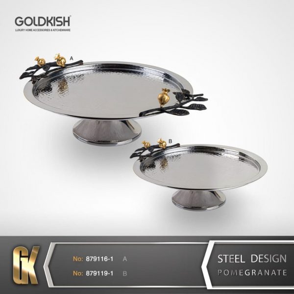 ظروف استيل شيرينی خوری گرد و كيک استند GK879116/19-1 Ruby