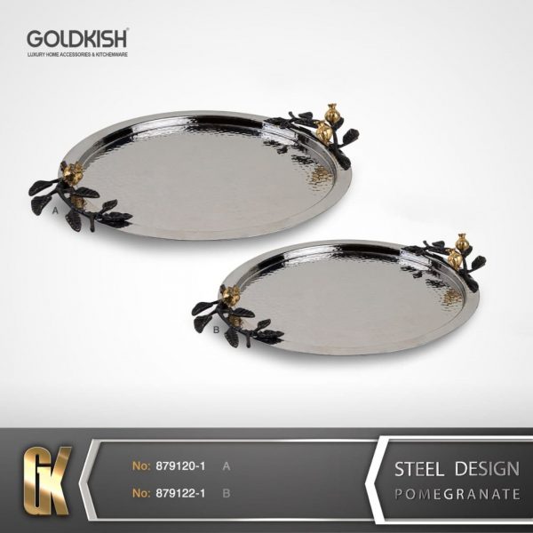 ظروف استيل سينی بيضی بزرگ/متوسط GK879120/22-1 Ruby