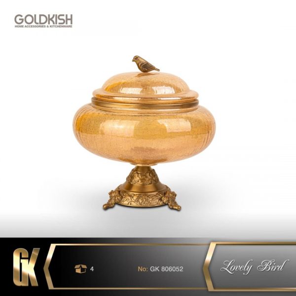 ظروف دكوری Lovely Bird دیس بیضی مدل GK806052