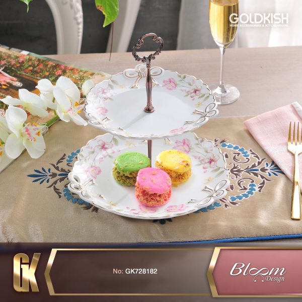 شیرینی خوری دو طبقه طرح Bloom مدل 728182