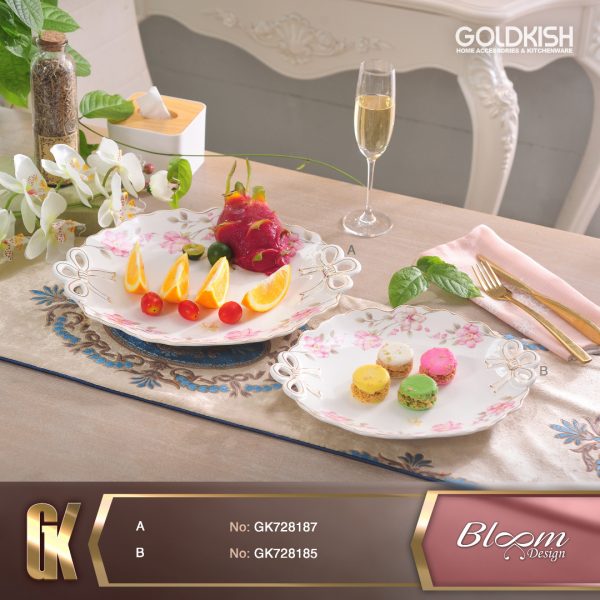 دیس گرد کوچیک/بزرگ طرح Bloom مدل 728185/87