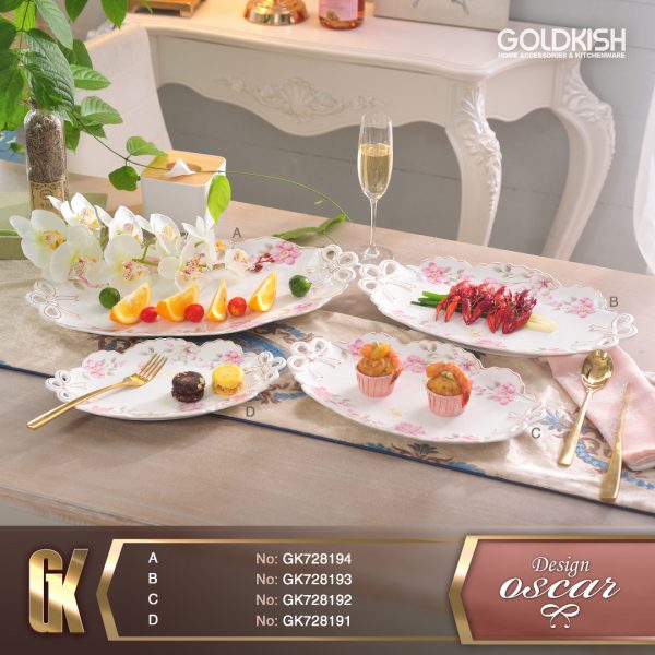 دیس بیضی سایز مختلف طرح Bloom مدل 728191/2/3/4