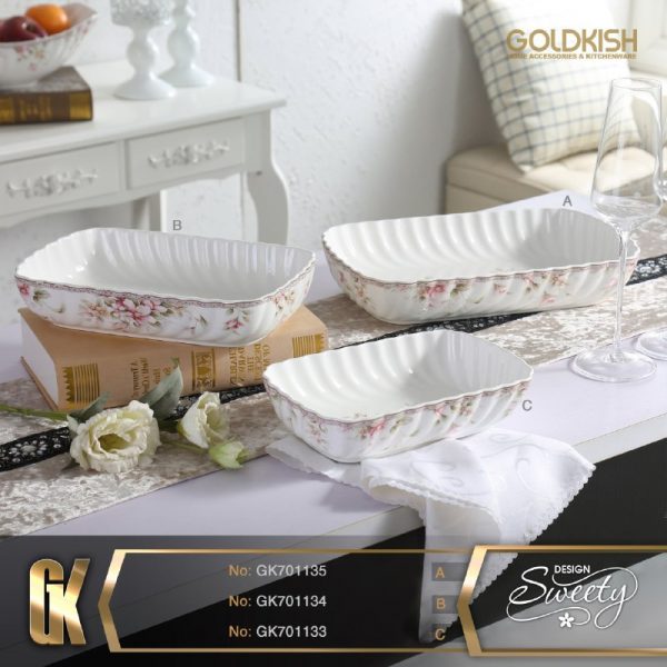 مرغخوری مستطیل کوچک/متوسط/بزرگ طرح Sweety مدل GK701133/34/35