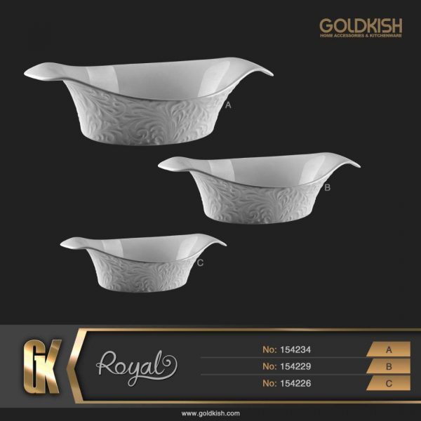 ست آشپزخانه ظرف بیضی طرح Royal مدل GK154226/29/34