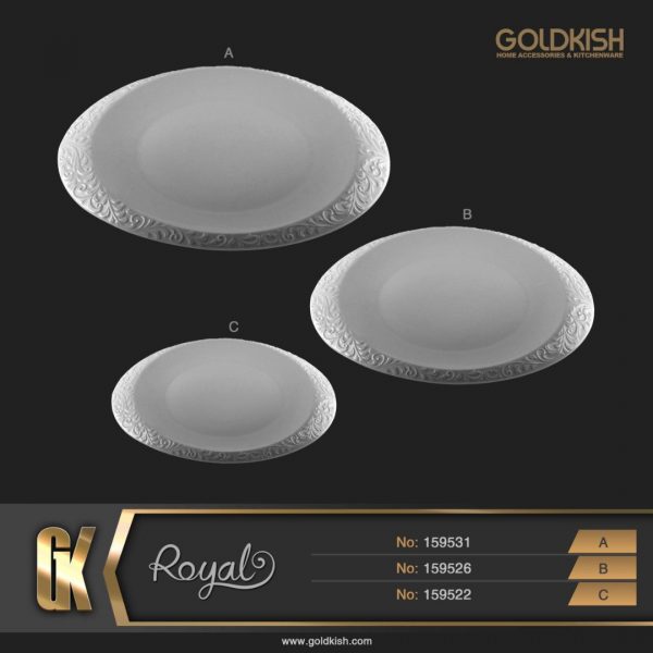 ست آشپزخانه ظرف غذاخوری طرح Royal مدل GK159531/26/22