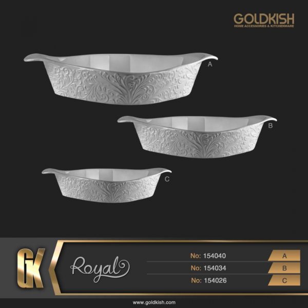 ست آشپزخانه ظرف لوزی طرح Royal مدل GK154040/34/26