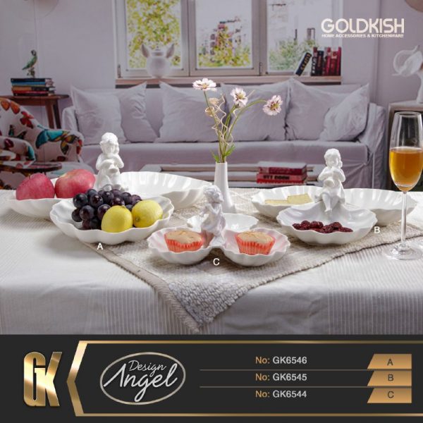 اردورخوری سه تایی کوچک/متوسط/بزرگ طرح Angel مدل GK6544/45/46