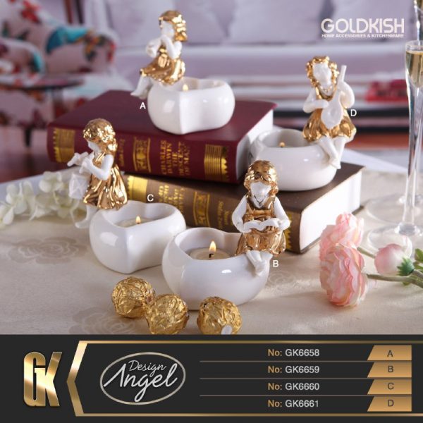 جا شمعی طرح Glod Angel مدل GK6658/58/60/61
