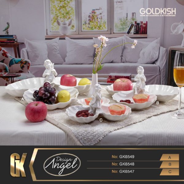 اردورخوری سه تایی کوچک/متوسط/بزرگ طرح Angel مدل GK6547/48/49