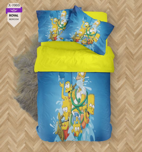 روتختی و ملحفه ( تک نفره ) طرح سیمپسون‌ها کد KX-7003