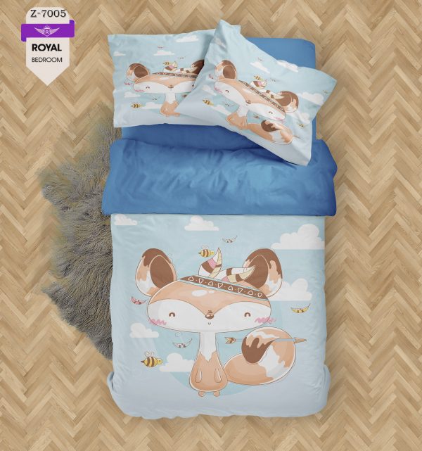 روتختی و ملحفه ( تک نفره ) طرح روباه کد KX-7005