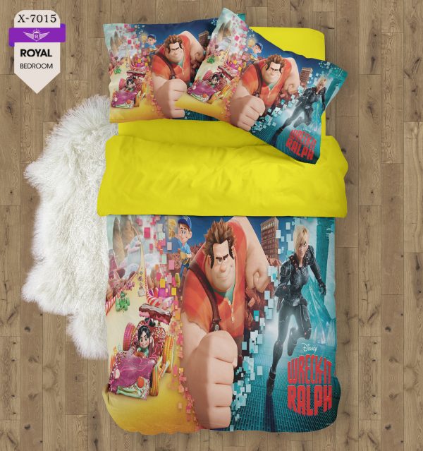 روتختی و ملحفه ( تک نفره ) طرح رالف خرابکار کد KX-7015