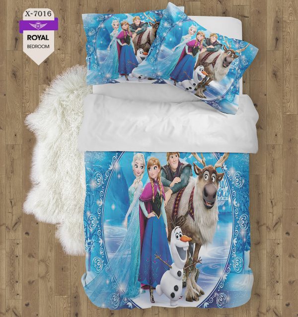 روتختی و ملحفه ( تک نفره ) طرح فروزن کد KX-7016
