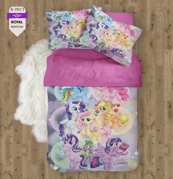 روتختی و ملحفه ( تک نفره ) طرح پونی کوچولو کد KX-7017
