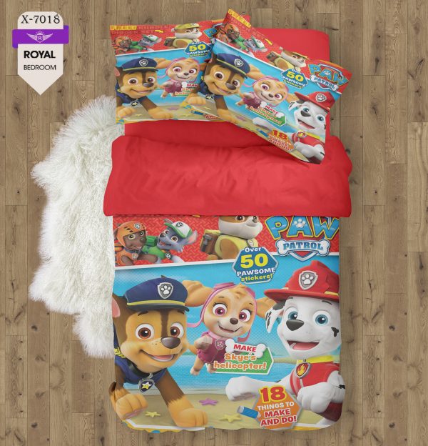 روتختی و ملحفه ( تک نفره ) طرح سگ‌های نگهبان کد KX-7018