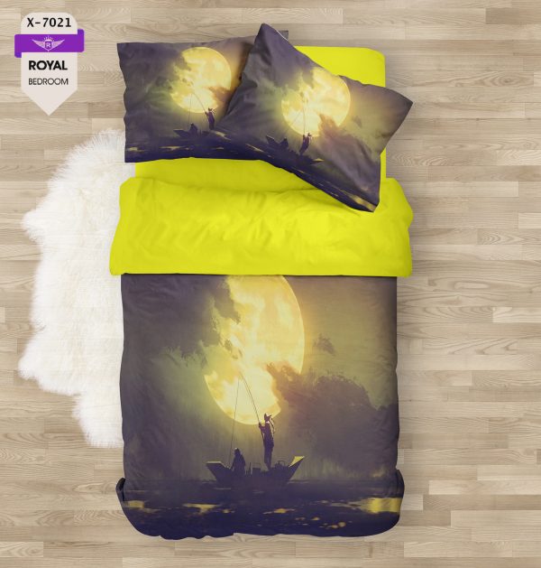 روتختی و ملحفه ( تک نفره ) طرح خاص کد KX-7021