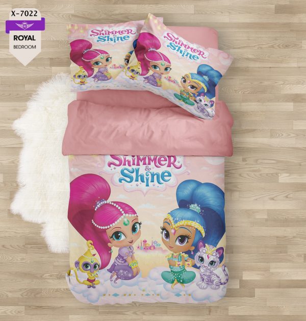 روتختی و ملحفه ( تک نفره ) طرح شیمر شاین کد KX-7022