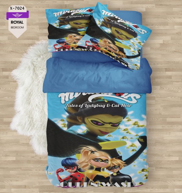 روتختی و ملحفه ( تک نفره ) طرح دختر کفشدوزکی کد KX-7024