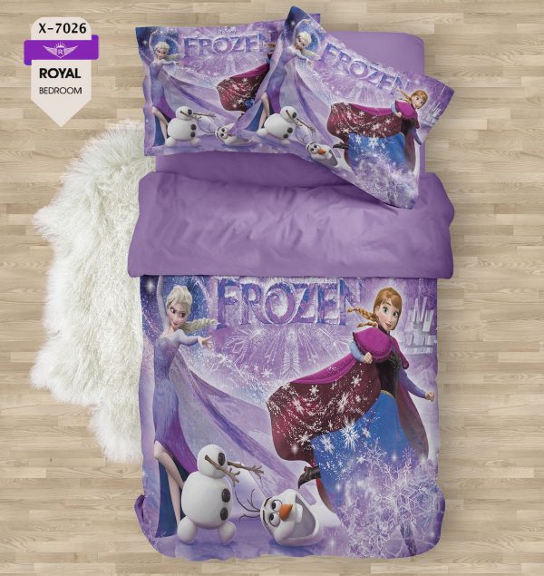 روتختی و ملحفه ( تک نفره ) طرح فروزن کد KX-7026